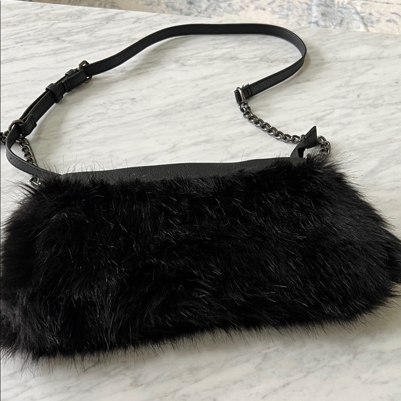 Carlos by Carlos Santana Handbags - Elegant Black Fur Women’s  Crossbody Bag Purse